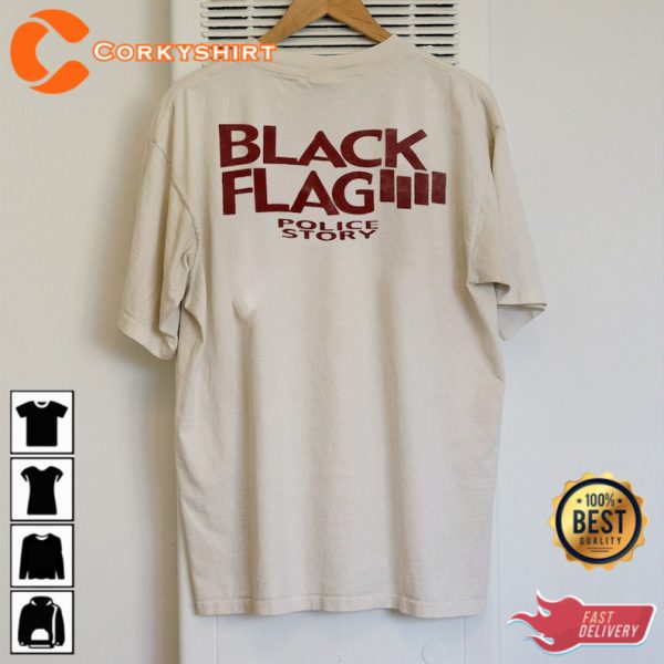 Black Flag 80s Music Damage Album  Promo T-Shirt