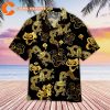 Black Gold Oriental Dragon Hawaiian Shirt