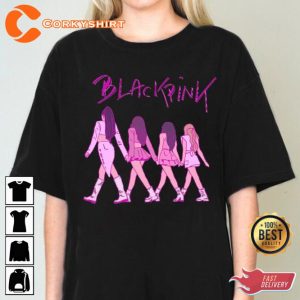 Black Pink Tour 2023 Jisoo Jennie Rose Lisa Vintage 90s Style T-Shirt