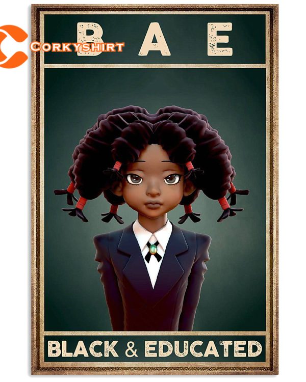 Black and Educated Vertical Poster