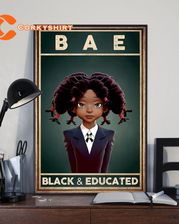 Black and Educated Vertical Poster