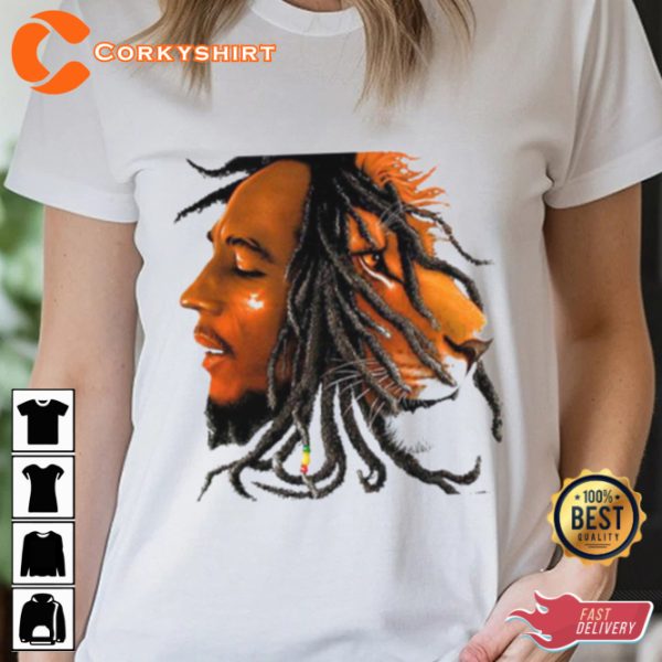 Bob Marley Lion Face Unisex T-Shirt