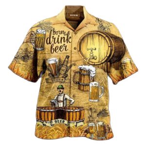 Born To Drink Beer Vintage Hawaiian Shirt