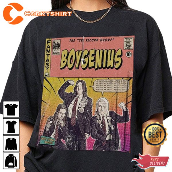 Boygenius Comic 90S Vintage Inspired Book Art The Record Album 2023 T-Shirt