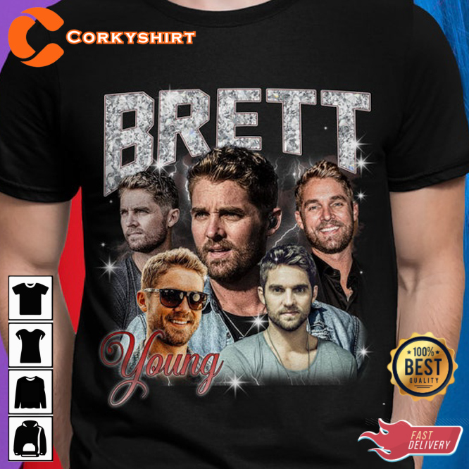 Brett Young Vintage 90S Inspired Country Song Music T-Shirt