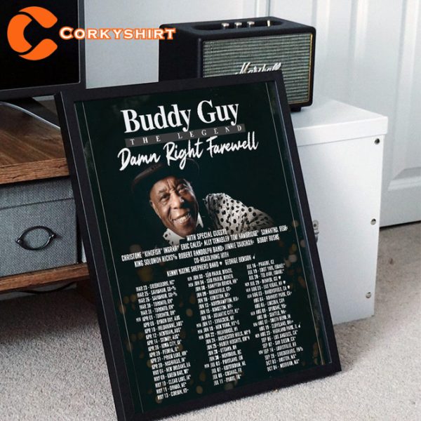 Buddy Guy The Legend Damn Right Farewell 2023 Tour Concert Poster