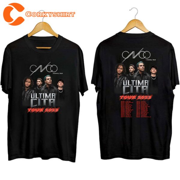 CNCO Ultima Cita Farewell Tour 2023 Concert Gift For Fans Unisex T-Shirt