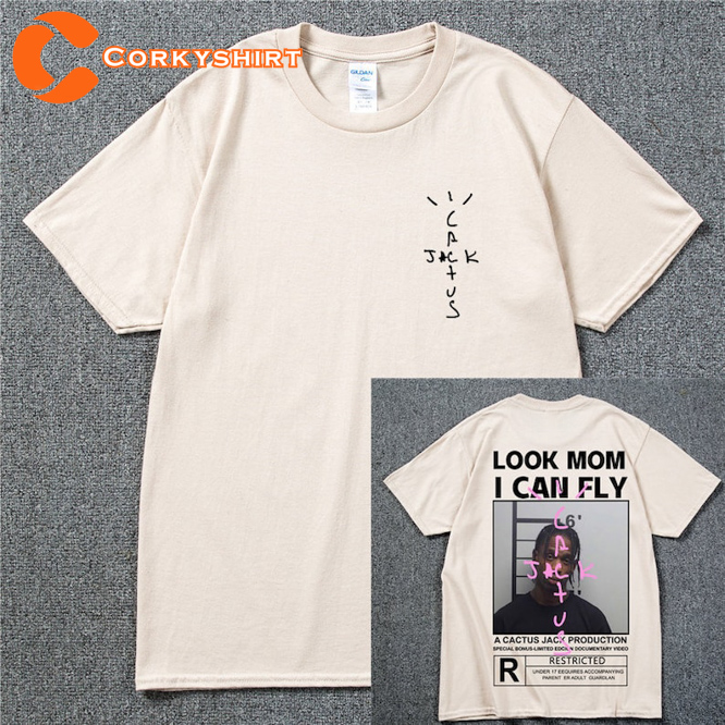 Cactus Jack Look Mom I Can FLY Travis Scott ASTROWORLD T-Shirt