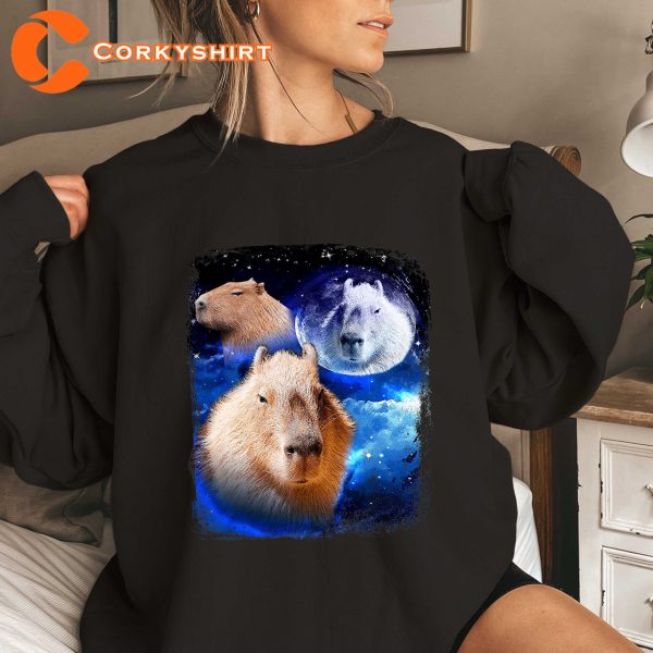 Capybara Moon Funny Capybara Gifts For T-Shirt