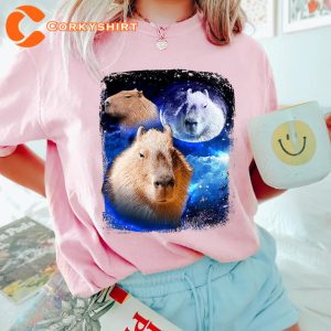 Capybara Moon Funny Capybara Gifts For T-Shirt