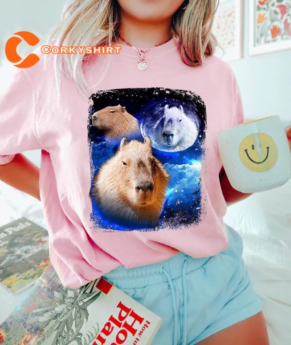 Capybara Moon Funny Capybara Gifts For T-Shirt