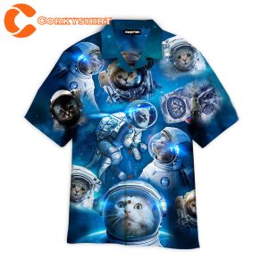 Cat Astronaut Hawaiian Shirt For Men Women