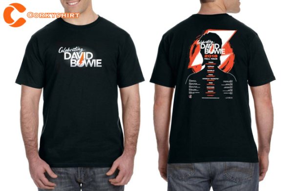 Celebrating David Bowie Fall Tour Double Sided T-Shirt