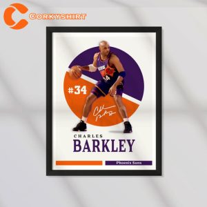 Charles Barkley Phoenix Suns Number 34 Sport Design Poster