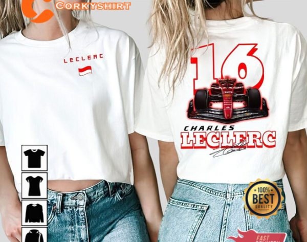 Charles Leclerc Formula One F1 Two Sides T Shirt