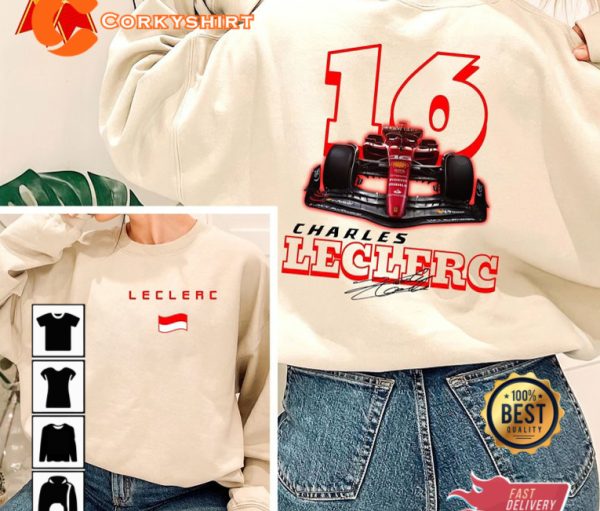 Charles Leclerc Formula One F1 Two Sides T Shirt