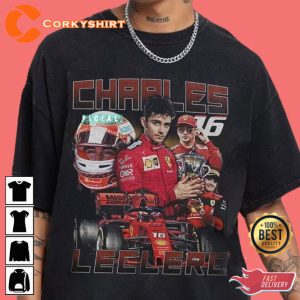 Charles Leclerc Scuderia 90s Vintage Inspired T-shirt