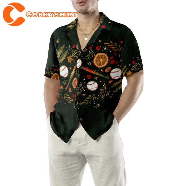 Christmas Baseball Pattern Hawaiian 2023 Shirt