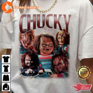 Chucky Horror Movie Unisex Scary Nightmare Happy Halloween T-Shirt