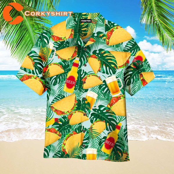 Cinco De Mayo Tacos Beer Fiesta Tropical Aloha Hawaiian Shirts For Men