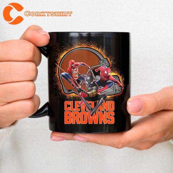 Cleveland Browns Spider Man No Way Home Ceramic Mug