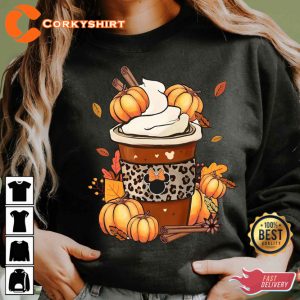 Coffee Lovers Fall Pumpkin Latte Drink Happy Holiday T-Shirt
