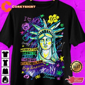 Comfort Colors I love NY Unisex Garment Dyed Tee NYC T Shirt