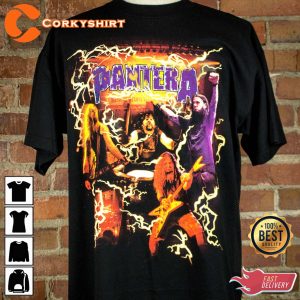 Country Music Vintage 2000 Pantera Reinventing The Steel Tour Black Concert T-Shirt