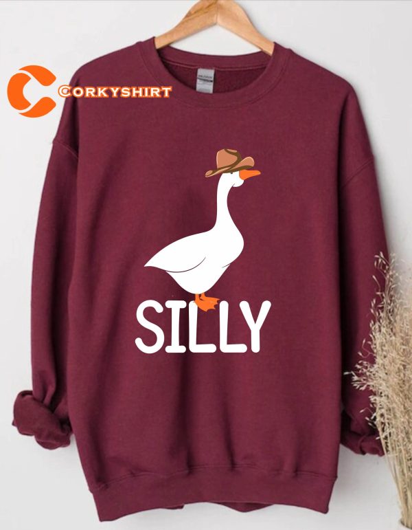 Cowgirl Duck Silly Goose Gift For T-Shirt