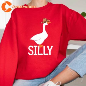 Cowgirl Duck Silly Goose Gift For T-Shirt