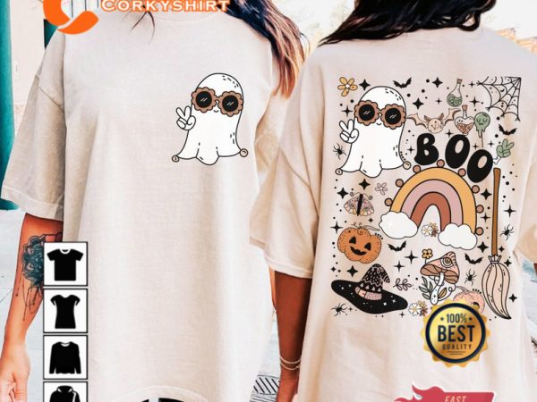 Cute Boo Halloween Sublimation Kid Shirt