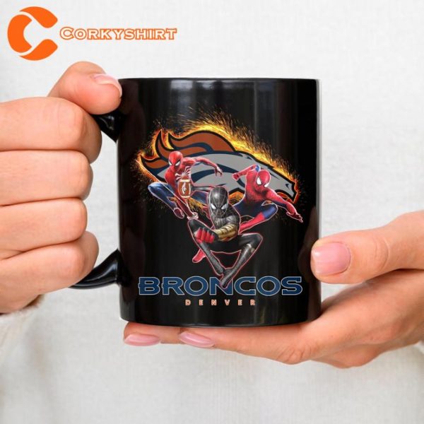 Denver Broncos Spider Man No Way Home Ceramic Mug