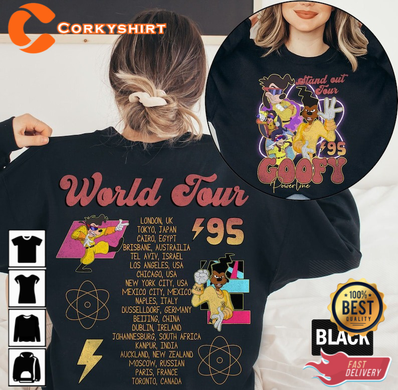 Disney 90s A Goofy Powerline Out 95 T-Shirt