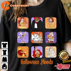 Disney Beauty And The Beast Characters Halloween T-Shirt