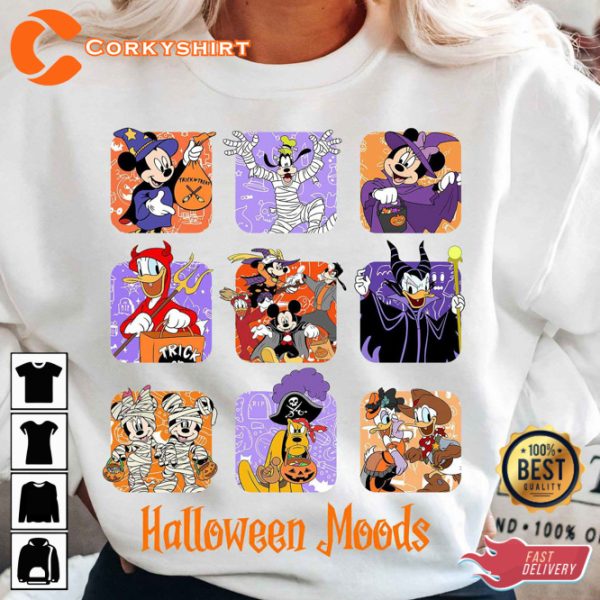 Disney Mickey And Friends Characters Halloween T-Shirt