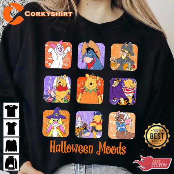 Disney Winnie The Pooh Characters Halloween T-Shirt