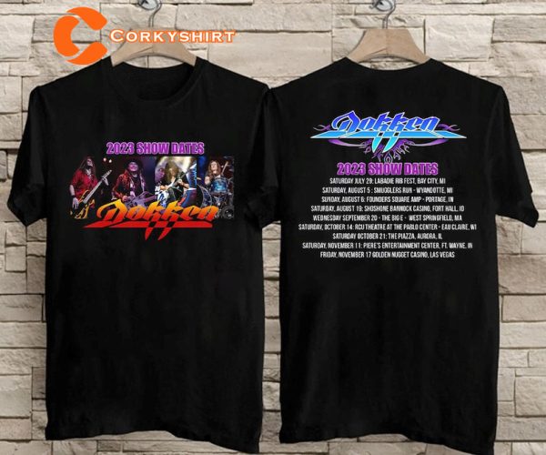 Dokken Tour July 2023 Show Dates T-Shirt