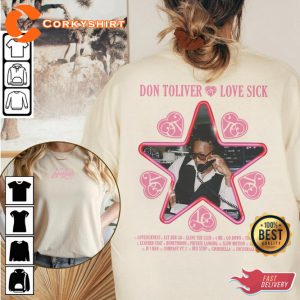 Don Toliver Love Sick Rap Double Sided Unisex Gift For Fan T-Shirt