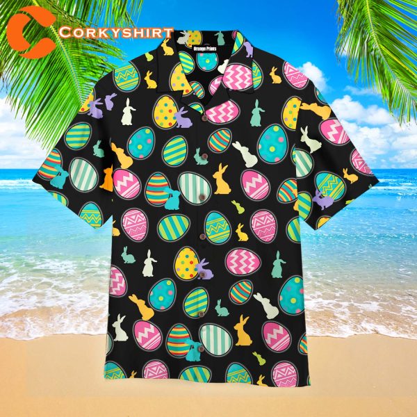 Easter Day Bunny Pattern Hawaiian Shirt For Men Women