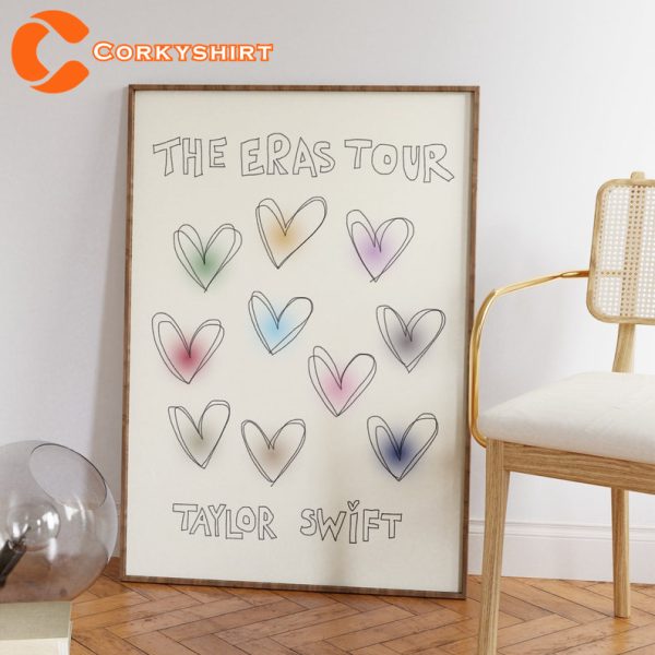 Eras Colour Heart Swifties Fan Poster