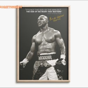 Evander Holyfield The Real Deal Quote Signature Photo Print Poster