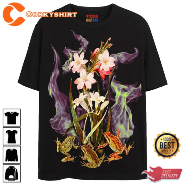 FROG FLOWER FLAME T-SHIRT