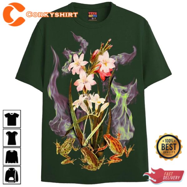 FROG FLOWER FLAME T-SHIRT