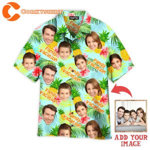 Family Vacation Tropical Summer Time Custom Photo Aloha Hawaiian Shirt
