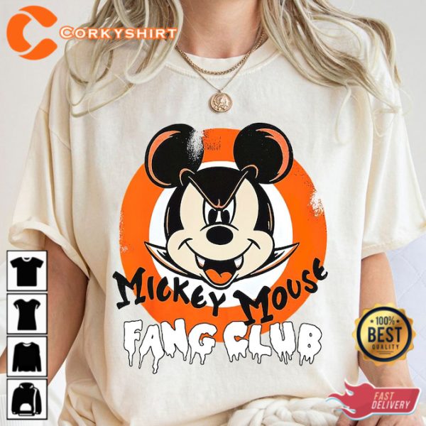Fang Club Disney Mickey Mouse Halloween Shirt