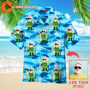 Fathers Day Fishing Dad Fisherman Summer Vacation  Hawaiian Shirt