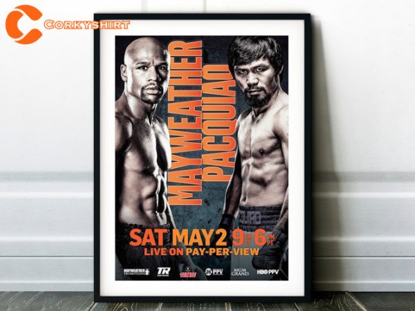 Floyd Mayweather vs Manny Pacquiao Fight Boxing Poster