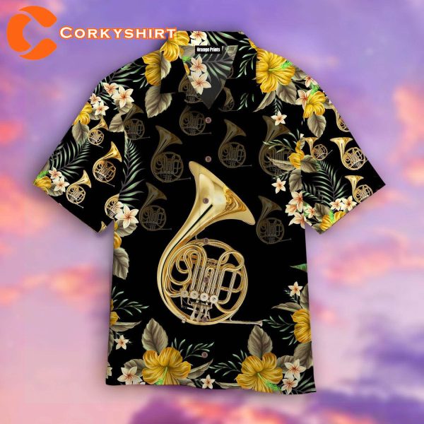 French Horn Hawaiian Shirt For Men Women