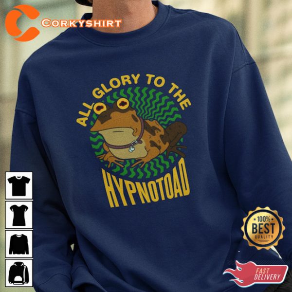 Funky Hypnotoad Vibes Psychedelic Frog Graphic T-Shirt