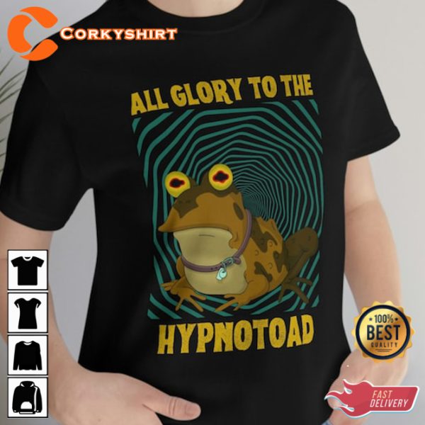 Funky Hypnotoad Vibes Psychedelic Frog Graphic T-Shirt